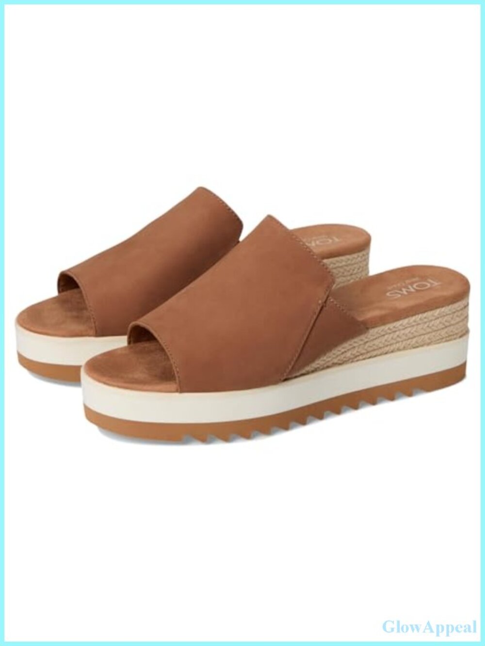 TOMS Diana Mule Wedge Sandal for Women with Leather Upper and CloudBound Insole